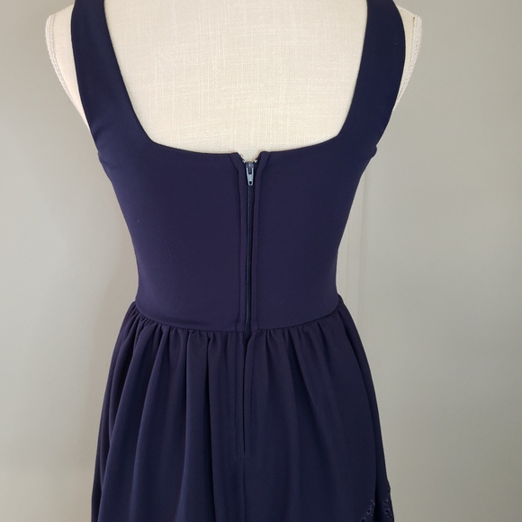 Francesca's mi ami Blue Eyelet Trim Mini Dress - Picture 8 of 11